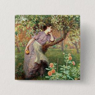 Autumn, 1865 2 inch square button