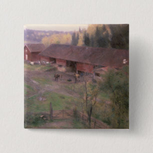 Autumn, 1891 2 inch square button