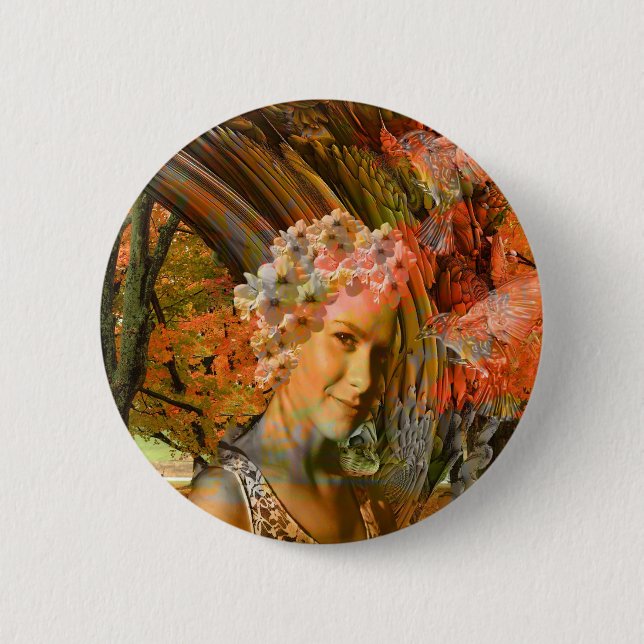 Autumn 2 Inch Round Button (Front)