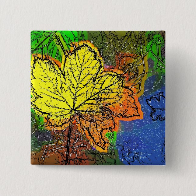 AUTUMN 2 INCH SQUARE BUTTON (Front)