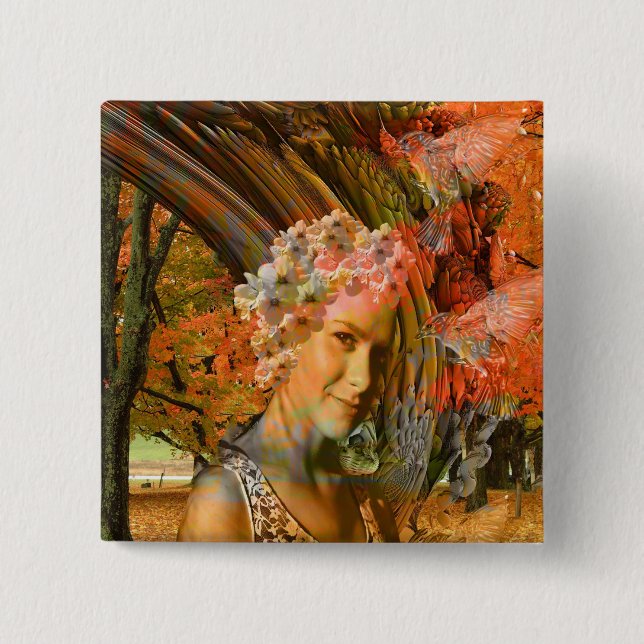 Autumn 2 Inch Square Button (Front)