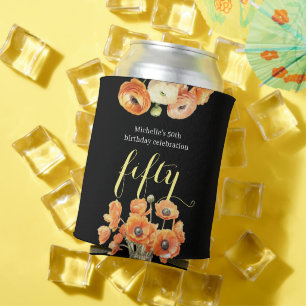 Autumn 50th Birthday Party Orange Blossom Can Cooler