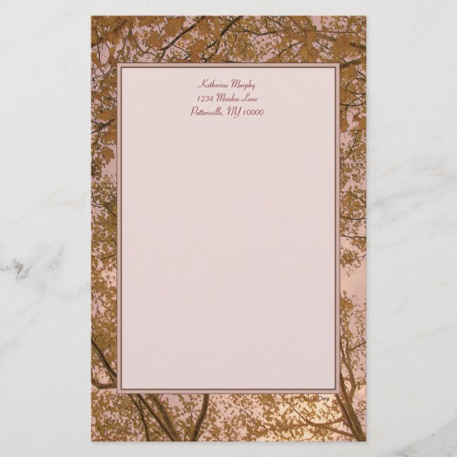 Autumn Abstract' Stationery (Front)