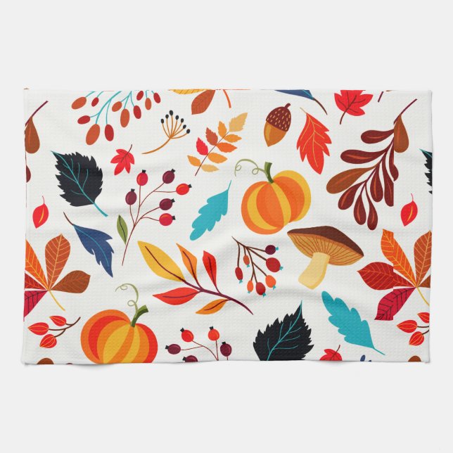 Autumn Abundance Custom Kitchen Towel (Horizontal)