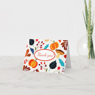 Autumn Abundance Custom Thank You Card