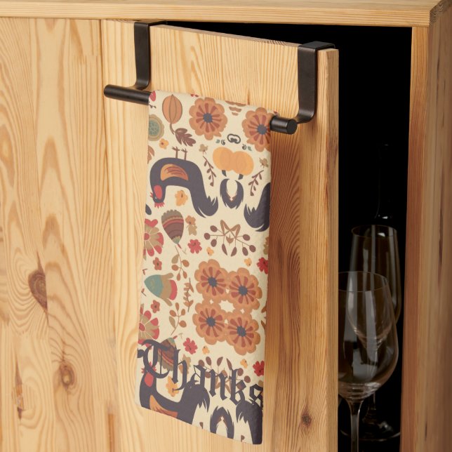 Autumn Abundance Kitchen Towel (Thirds Fold)