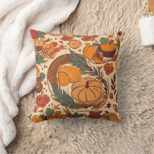 Autumn Abundance Throw Pillow