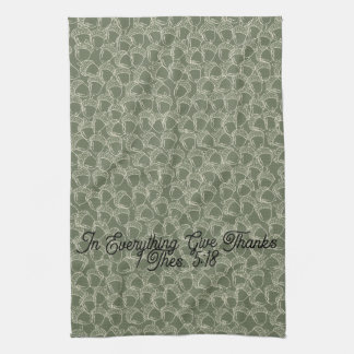 Autumn Acorns in Olive Kitchen Towel