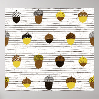 Autumn Acorns: Vintage Vibes Poster