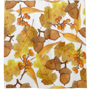 Autumn Acorns: Watercolor Thanksgiving Design