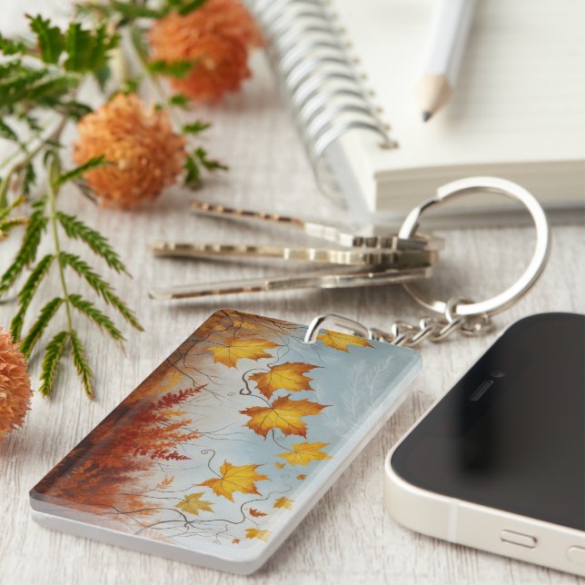 autumn acrylic key keychain (Front Right)