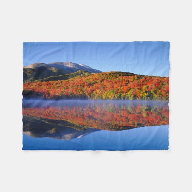Autumn Adirondack Mountains | New York Fleece Blanket (Front (Horizontal))