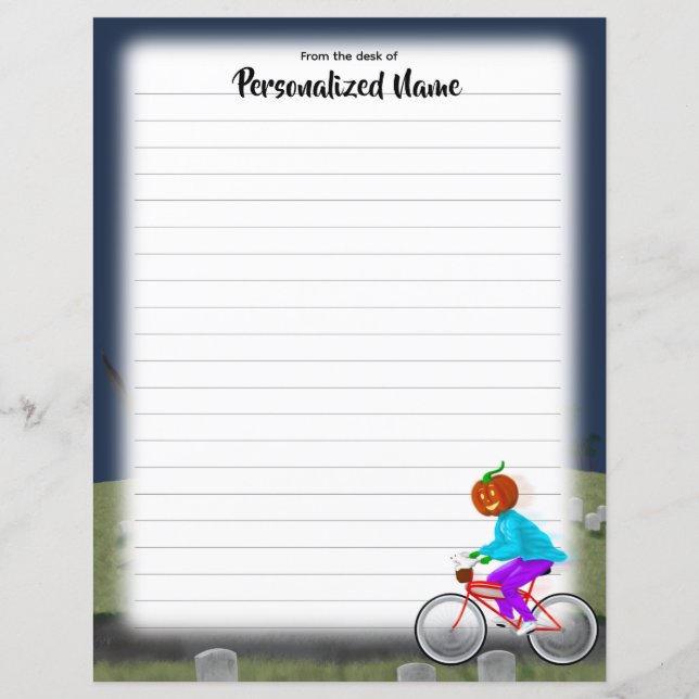 Autumn Adventure - Lined Paper Sheet (Front)