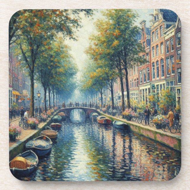 Autumn Afternoon at the Canal - Coasters (Front)