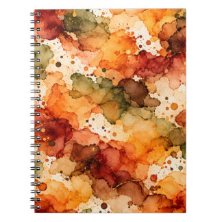 Autumn Alcohol Ink Abstract Pattern Notebook