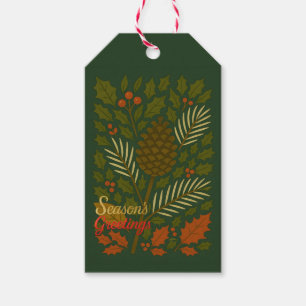 Autumn and Winter Holidays Season's Greetings Gift Tags