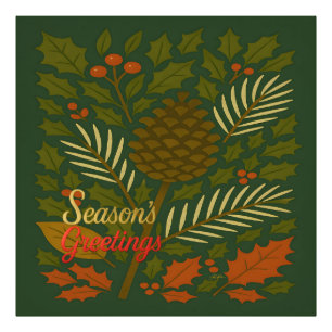 Autumn and Winter Holidays Season's Greetings Photo Print