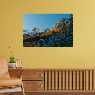 Autumn and winter scenery poster