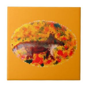 Autumn Animal illustration Fox Tile