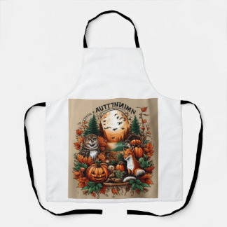 Autumn Animals and Pumpkins Apron