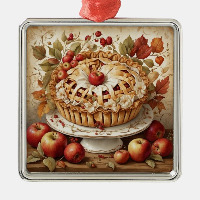 Autumn Apple Pie Ornament (Front)