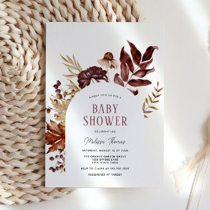 Autumn Arch Baby Shower Invitation