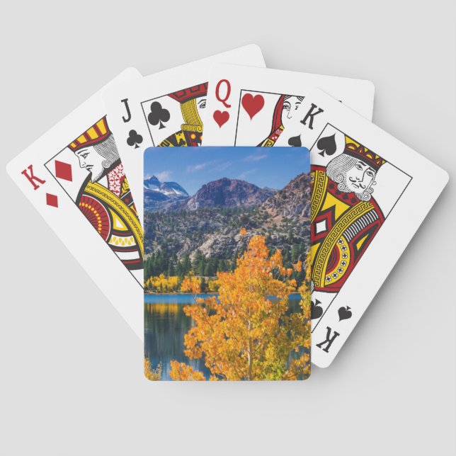 Autumn around June Lake, California Playing Cards (Back)