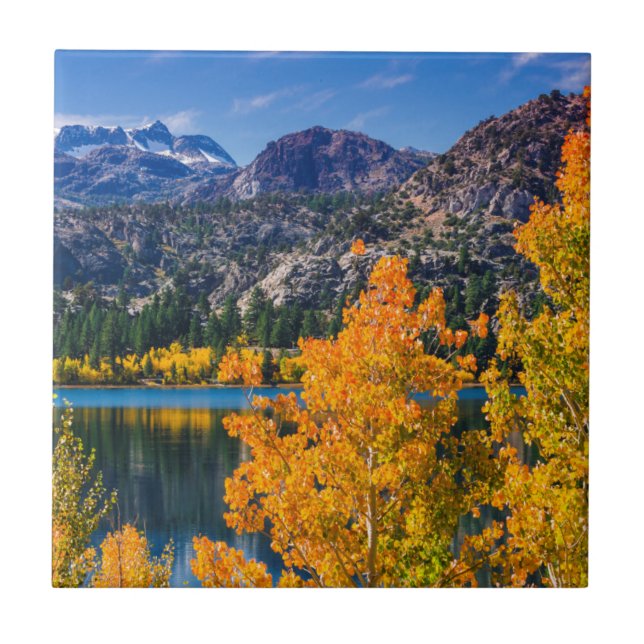 Autumn around June Lake, California Tile (Front)