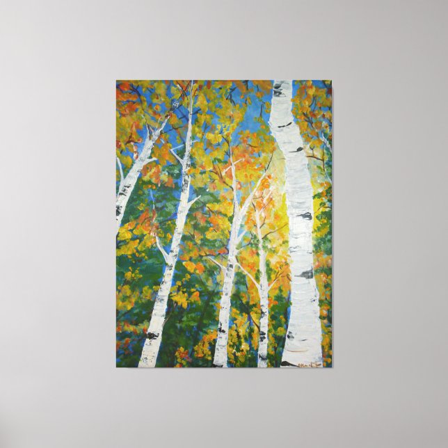 Autumn Aspen Poster Canvas Print (Front)