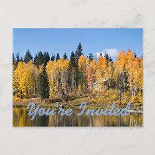 Autumn at Glacier Springs Invitation Postcard
