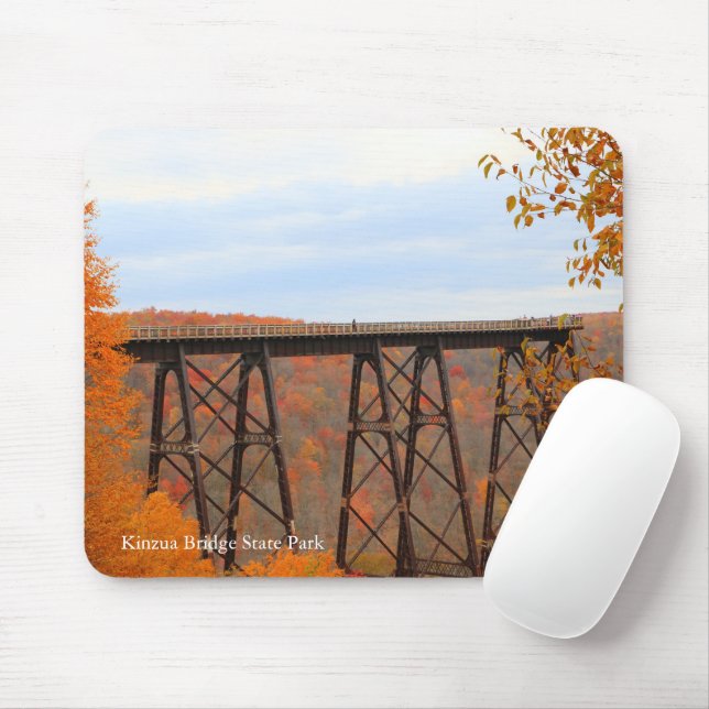 Autumn at Kinzua Bridge Colourful Picturesque Mouse Pad (With Mouse)