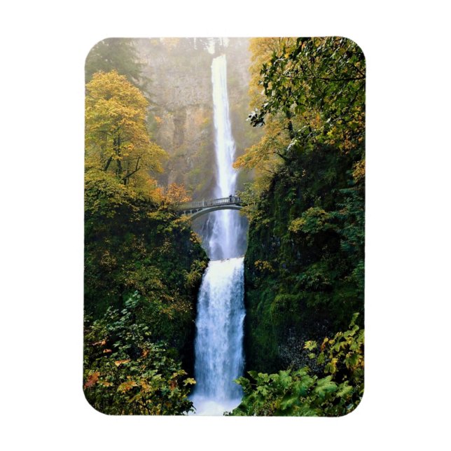 Autumn at Multnomah Falls, OR Magnet (Vertical)