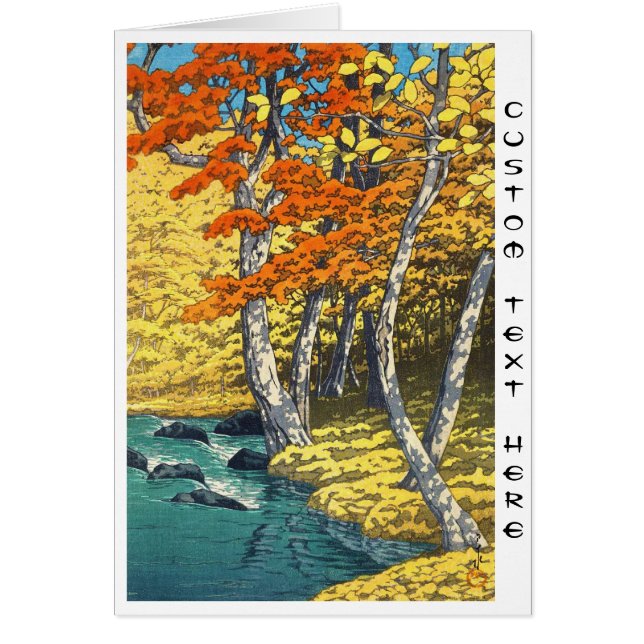 Autumn at Oirase Hasui Kawase scenery shin hanga (Front)