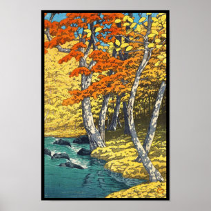 Autumn at Oirase Hasui Kawase scenery shin hanga Poster