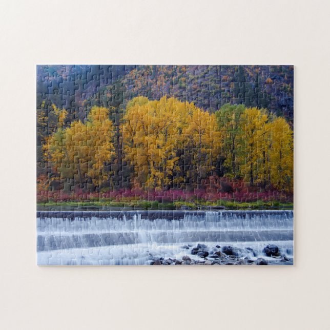 Autumn at Wenatchee Dam Jigsaw Puzzle (Horizontal)