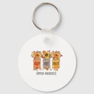 Autumn Autism Awareness Accept Adapt Advocate Flow Keychain