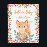 Autumn baby cute baby fox fall theme personalised  fleece blanket<br><div class="desc">Autumn baby cute baby fox fall theme personalised baby blanket makes a wonderful gift for baby shower and newborn which outlast other presents :)</div>
