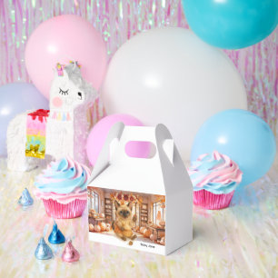 Autumn Baby Shower for Cat Lovers  Favor Box