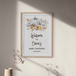Autumn Baby Shower Welcome Poster