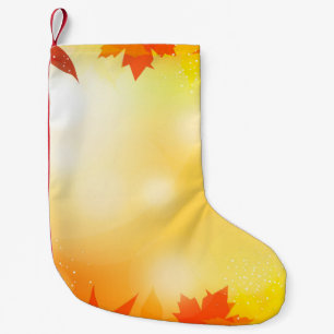 Autumn background bokeh fall nature small christmas stocking
