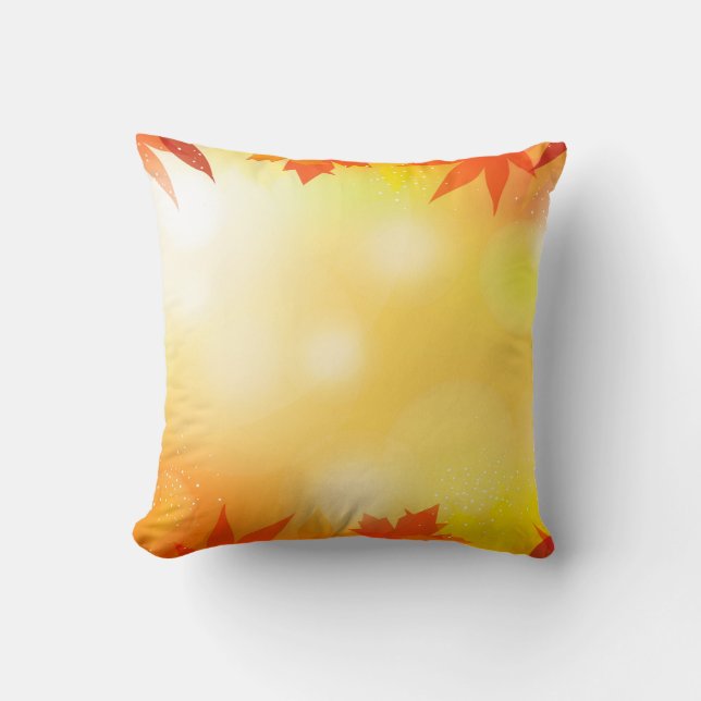 Autumn background bokeh fall nature throw pillow (Front)