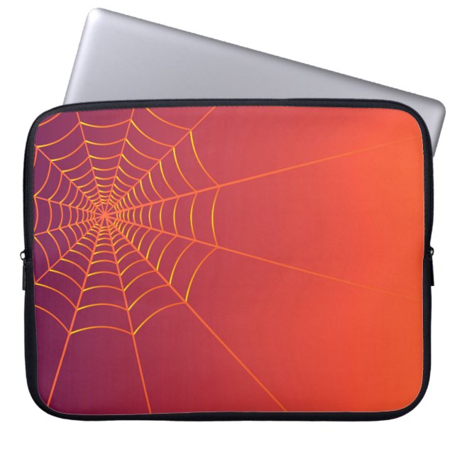 Autumn background halloween laptop sleeve (Front)
