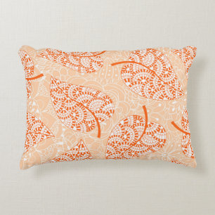 Autumn background. Leaf seamless patternbackground Accent Pillow