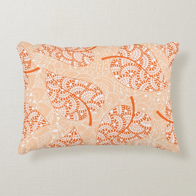 Autumn background. Leaf seamless patternbackground Accent Pillow (Front)
