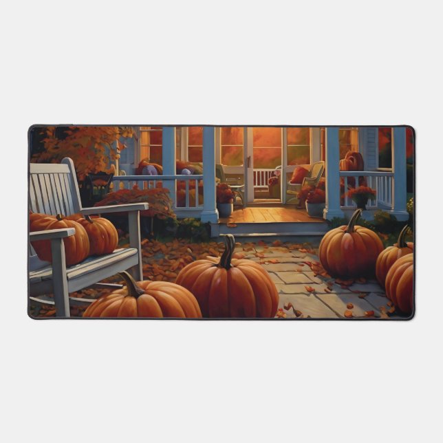 Autumn Backyard Desk Mat (Front)