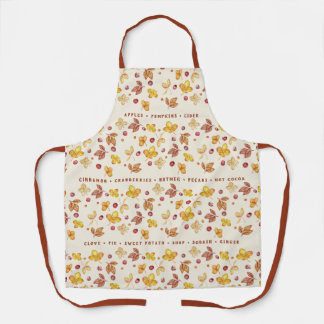 Autumn Baking Spices and Floral  Apron
