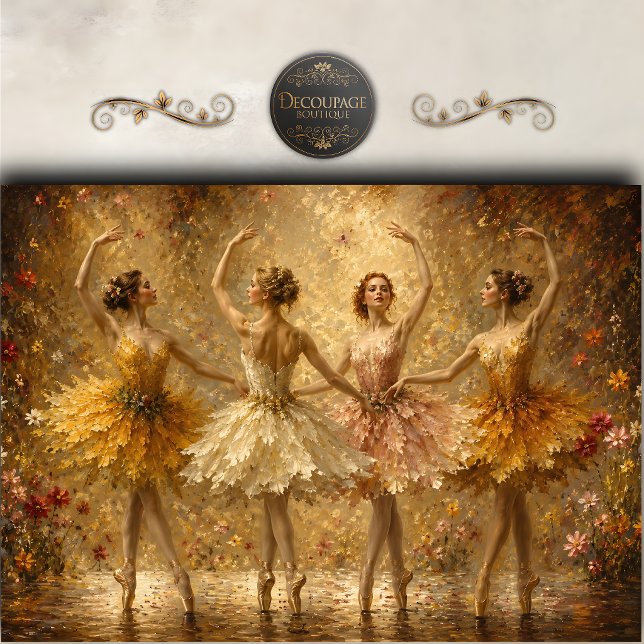 Autumn Ballet Ensemble Decoupage Tissue Paper (Autumn Ballet Ensemble Decoupage Tissue Paper)