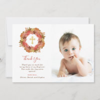 Autumn Baptism | Fall Leaves and Gold Cross Photo
