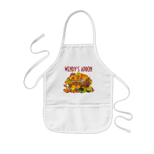 Autumn Basket ~ Kids  Apron (Front)