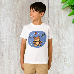 Autumn Bear with Falling Leaves  T-Shirt